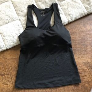 Athleta Black Workout Top Built In Bra Size 34D